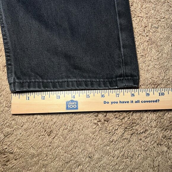 Vintage Levi's Mens 38X30 Black 505 Regular Fit Straight Leg Jeans - Picture 5 of 7